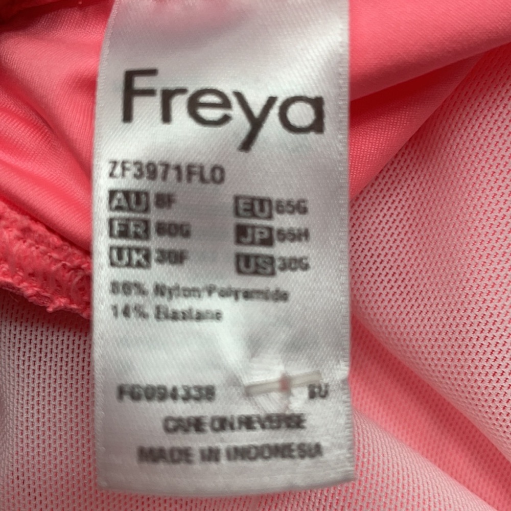 Freya Sundance Halter Bikini Top Pink NWT Sz 30G - Picture 6 of 6